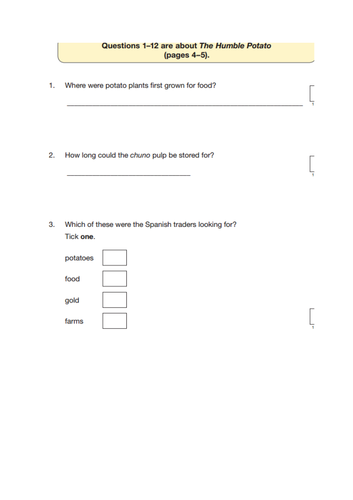 Y6 SATs reading revision - skim and scan