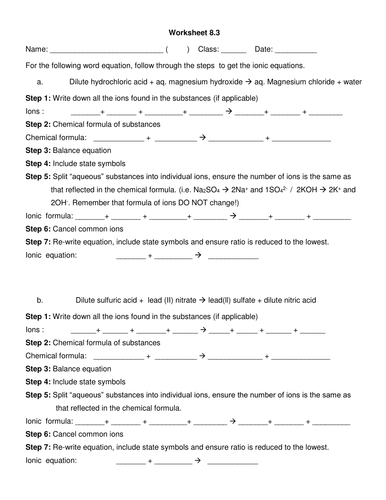 Equations (symbol, half, ionic) 2016 GCSE Chemistry Lesson by adg-tes