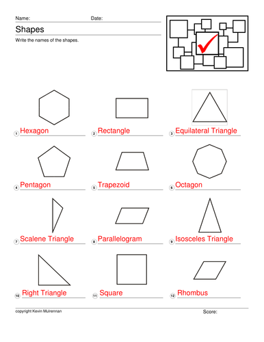Teaching Resources worksheets Shapes Maths Triangles Octagons