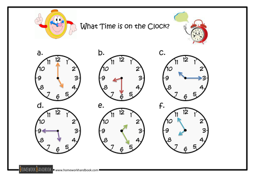 Telling the Time Quick Assessment Sheet