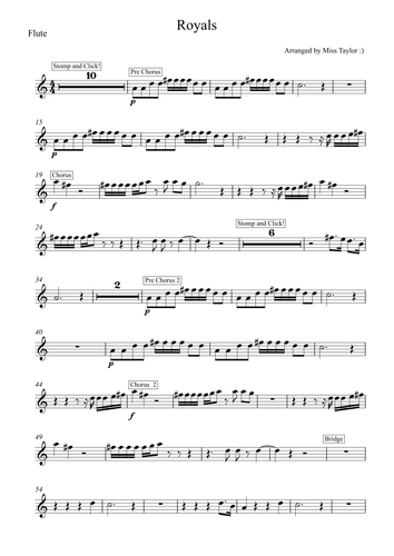 Lorde Royals- Arrangement for school band | Teaching Resources