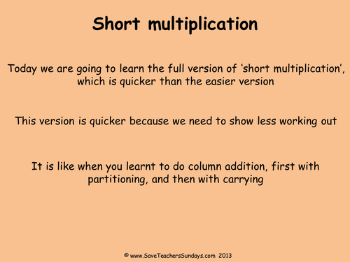 short multiplication worksheets lesson plans model