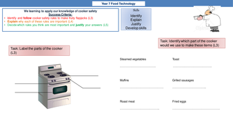 complete year 7 food technology sow with all resources teaching resources