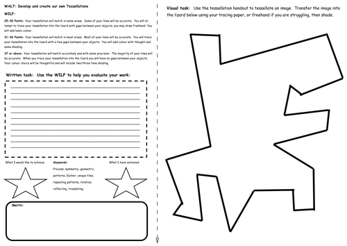 Year 8 Tessellation Low Relief MC Escher by Kylie504