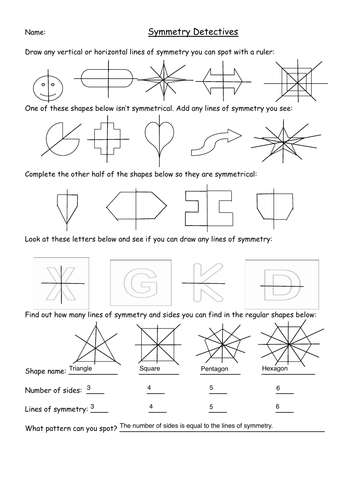 symmetry worksheet with answers pdf