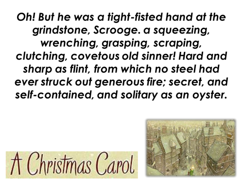 A Christmas Carol quotations display  Teaching Resources
