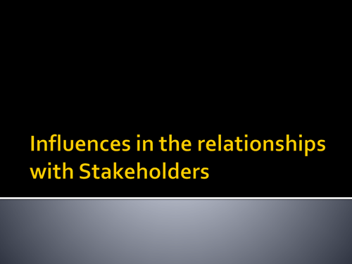 Stakeholders