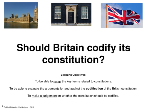 should the uk adopt a codified constitution essay