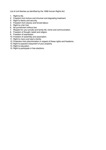 How well are our civil liberties protected? | Teaching Resources