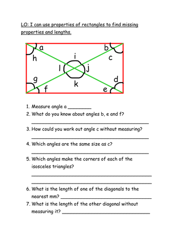 Properties of rectangles | Teaching Resources