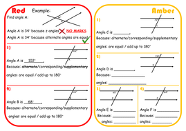 Angles In Parallel Lines Scaffolded Differentiated Rage Sheet