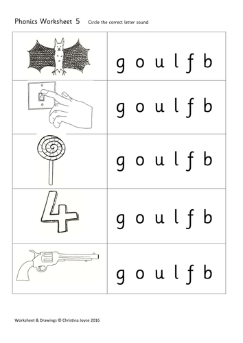 phonics picture match 5 goulfb by beemistress teaching resources tes