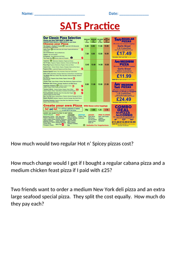 sats revision sheets for maths year 6 teaching resources