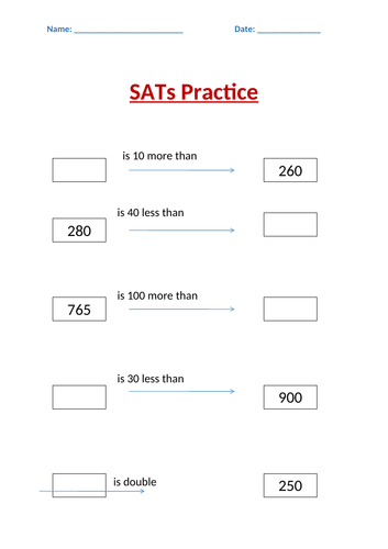 sats revision sheets for maths year 6 teaching resources