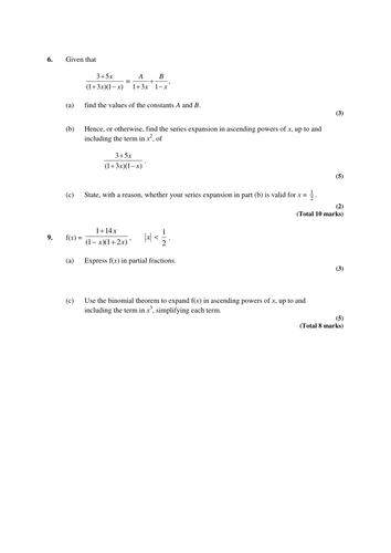 Core 4 Mathematics - Set of worksheets with answers 