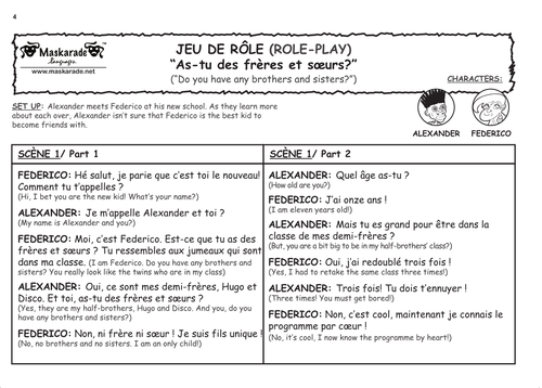 FRENCH (UNIT 6: FRIENDS/TIME/ACTIVITIES): YEAR 5 & 6: Describing your ...