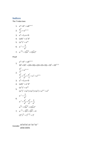 Indices, surds, powers, roots