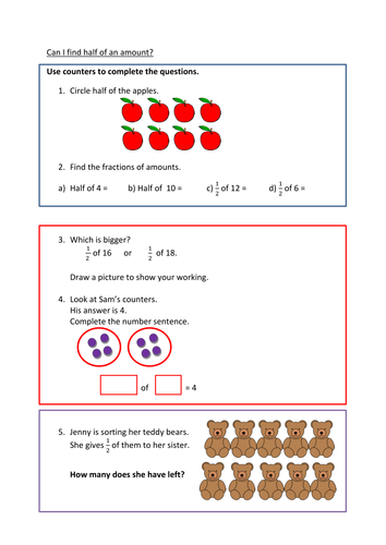 Halves of amounts- fluency, reasoning and problem solving | Teaching