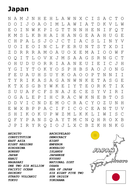 Japan Word Search | Teaching Resources