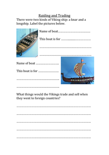 5 Vikings Year 4 Lessons with worksheets and marksheets | Teaching