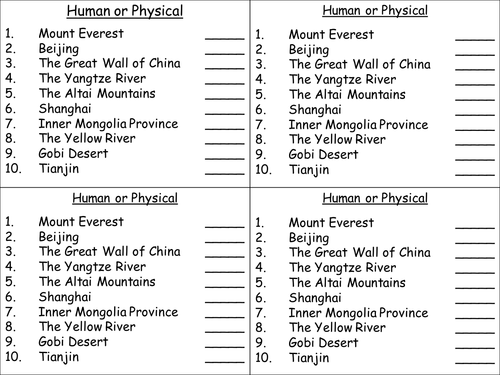Lesson 2: China's physical features by Emsie125 - Teaching Resources - TES