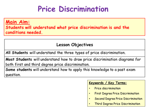Price Discrimination - First, Second & Third Degree Price ...