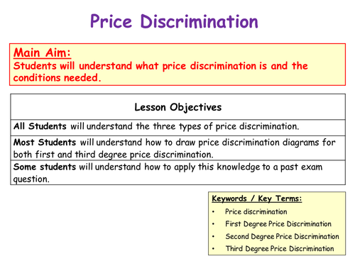 three types of price discrimination