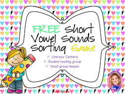 free short vowel sounds sorting game teaching resources