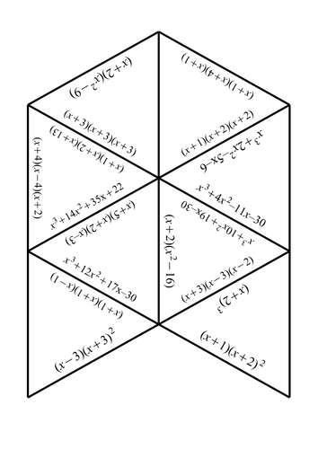 Multiplying Triple Brackets Jigsaw : NEW GCSE Mathematics