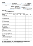 English tenses homework picture