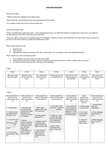Growth Mind Set Think Aloud - Worksheet (full lesson) ESL focus by