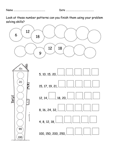 number pattern problem solving