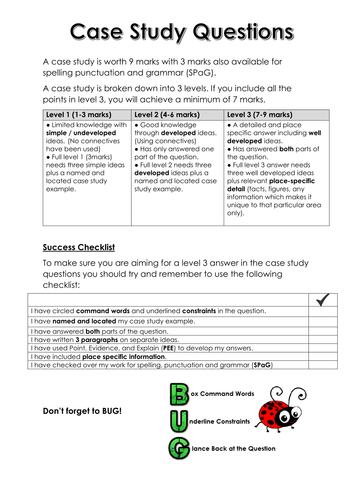 B of a Case Study Questions