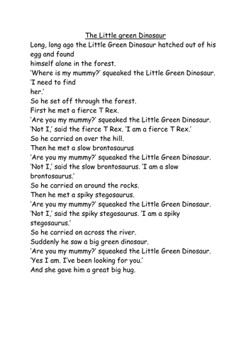the little green dinosaur