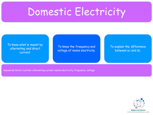 NEW AQA GCSE PHYSICS TRILOGY 6.2 - ELECTRICITY (FROM 2016) SOW