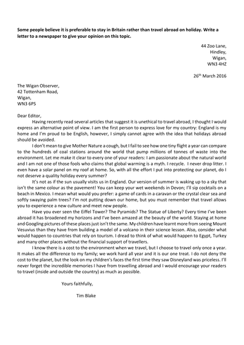 Gcse letter writing formal informal teaching resources