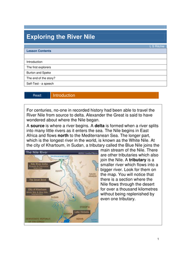 the river nile primary homework help