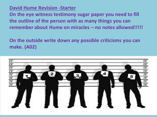 OCR A2 -David Hume Revision