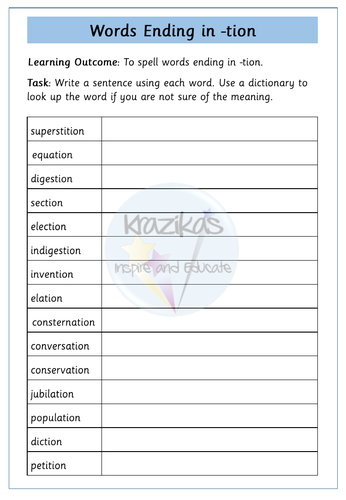 tion-suffix-teaching-resources