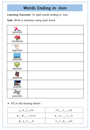 tion-suffix-teaching-resources