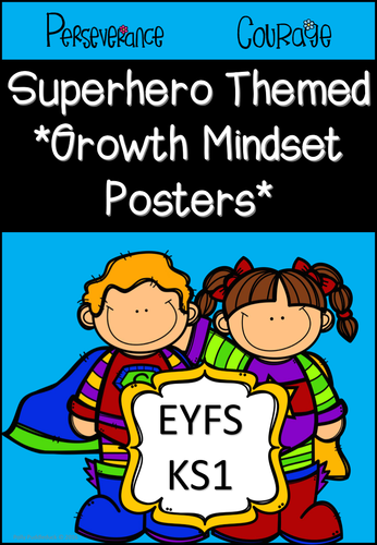 Growth Mindset Display (Superhero Themed for EYFS/KS1)