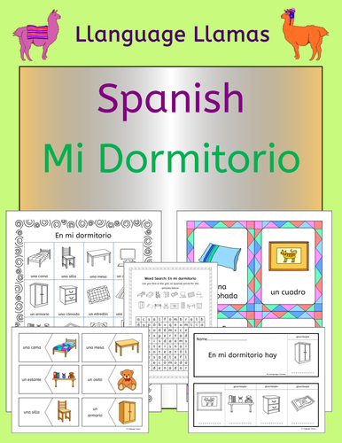 Spanish Bedroom Vocabulary - Mi Dormitorio