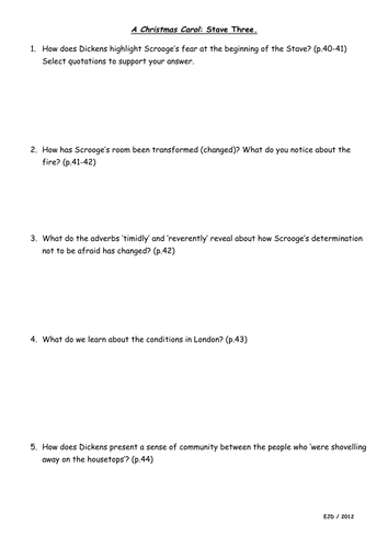 A Christmas Carol Resources (essay plans/notes/revision/lessons