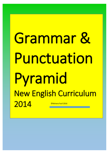 SPAG Punctuation Pyramid for the New English Curriculum | Teaching ...