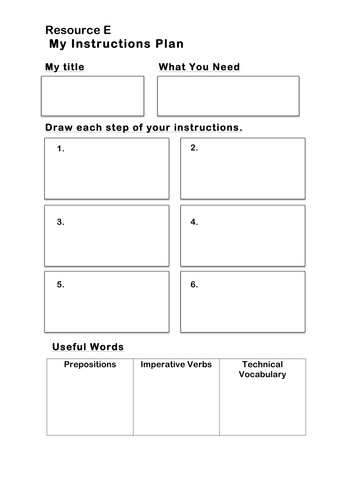 writing instructions assignment