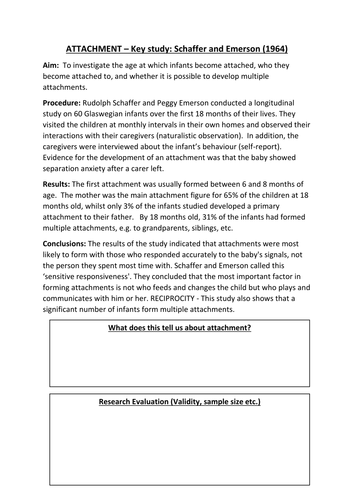 AQA 2015 AS - Schaffer and Emerson stages of attachment - Lesson 2 ...