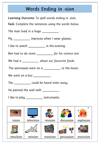 sion-suffix-worksheets-teaching-resources