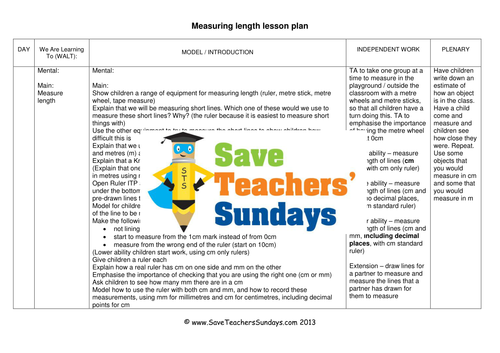 Measuring Lines  KS1 Worksheets, Lesson Plans and PowerPoint