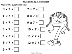 multiply by seven year 4 powerpoint presentation and worksheets