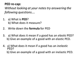 Theme 1 Edexcel - PED and YED | Teaching Resources